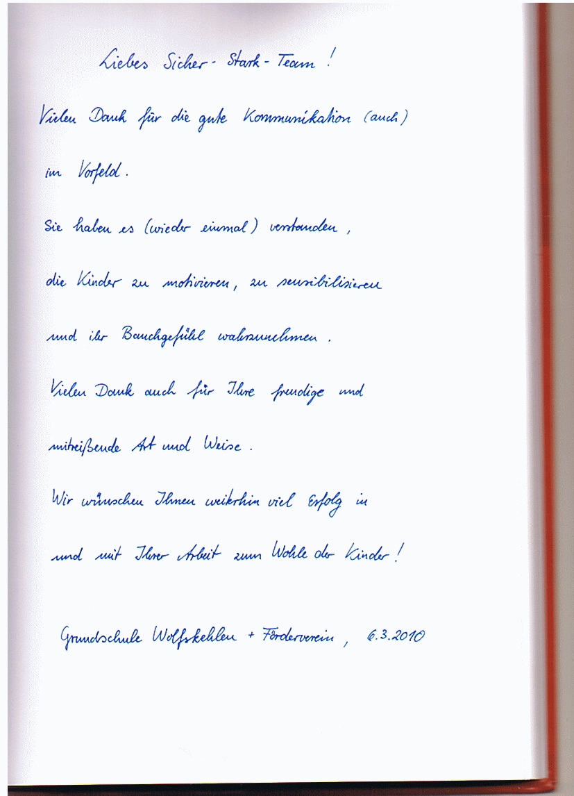 An lehrerin brief dankeschön Dankesbrief An